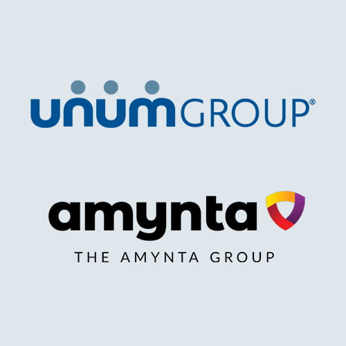 Unum Group and Amynta Group logos stacked